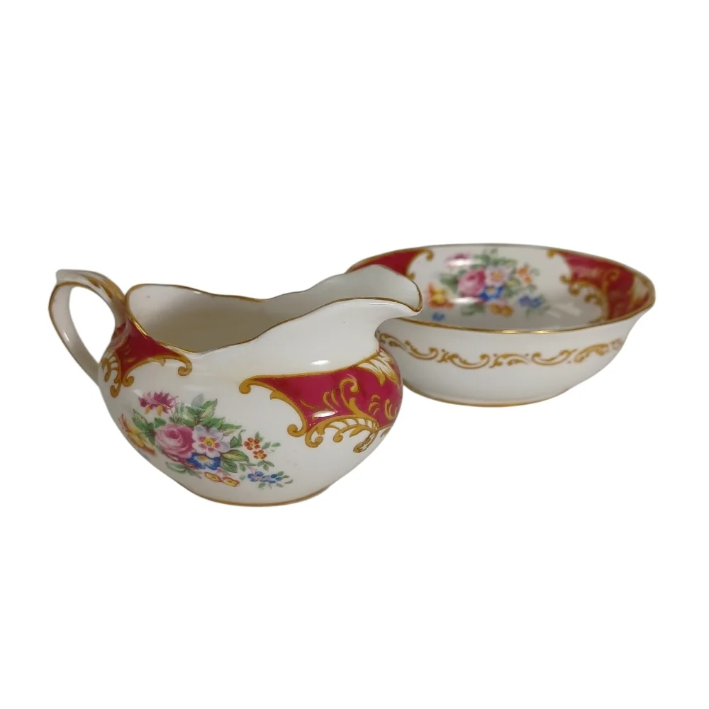 Royal Albert China Canterbury Sugar‎ and Creamer Vintage Set Bone China